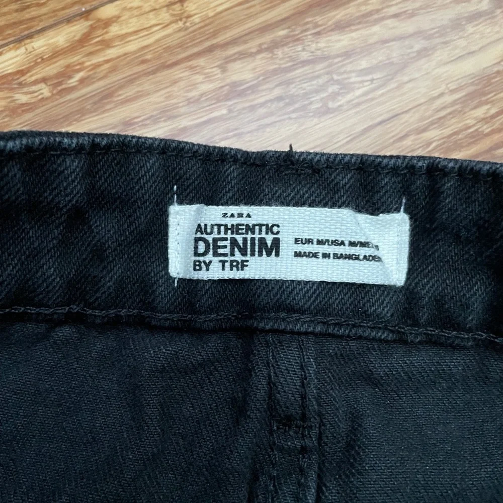 ZARA Black Jean Skirt